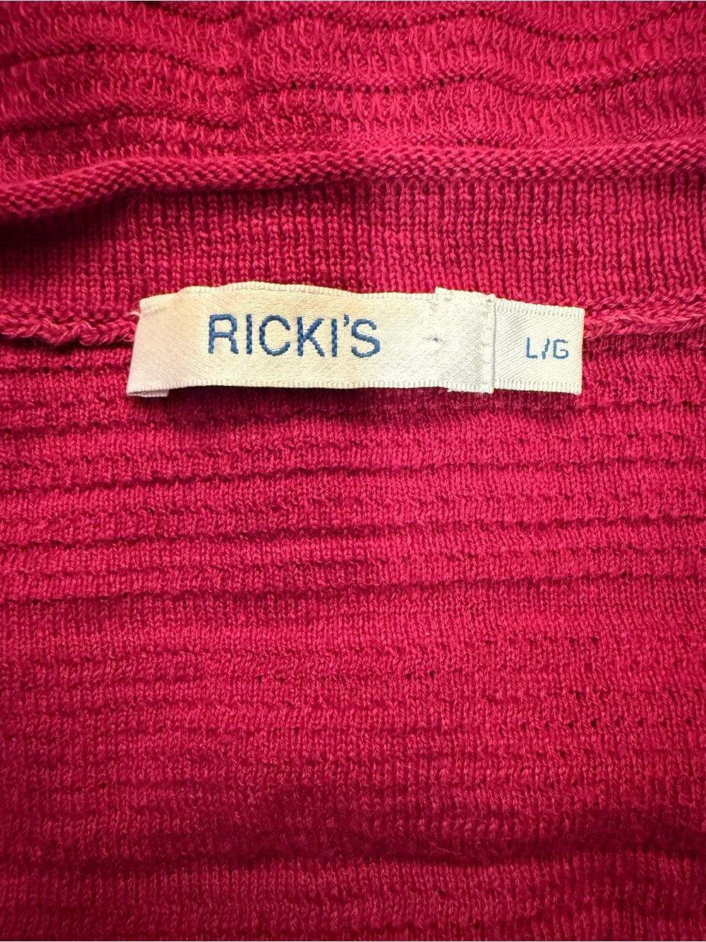 Ricki’s Raspberry Red Textured Knit Lightweight Cardigan - Picture 2 of 12